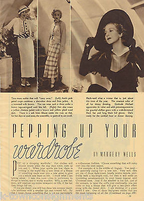 ANN SOTHERN JEAN MARSH VINTAGE MOVIE CLOTHING FASHIONS ADVERTISING PRINT 1935 - K-townConsignments