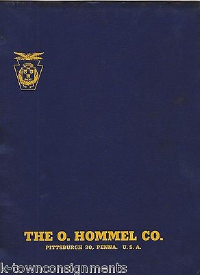 PITTSBURGH PA HOMMEL CERAMICS GRAPHIC ADVERTISING POTTERY EQUIPMENT CATALOG - K-townConsignments