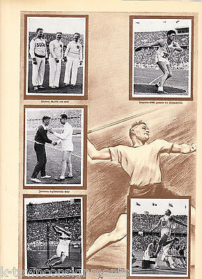 KEN CARPENTER USA GERMAN TRACK & FIELD OLYMPICS 1936 PHOTO CARDS POSTER PRINT - K-townConsignments