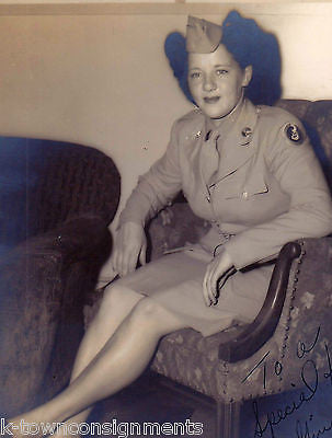 GINGER 3rd ARMY AIR FORCE WOMAN IN UNIFORM VINTAGE WWII AUTOGRAPH SIGNED PHOTO - K-townConsignments