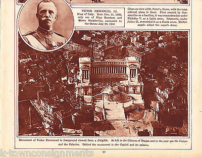 VIEW FROM BLIMP DIRIGIBLE OVERLOOKING ROME NEWS PHOTO POSTER PRINT 1921 - K-townConsignments