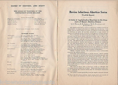 PIG BOVINE ABORTIONS VINTAGE 1930s DAIRY HUSBANDRY FARM ANIMAL DISEASE BOOKLET - K-townConsignments