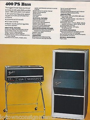 FENDER STRATOCASTER GUITARS VINTAGE GRAPHIC ADVERTISING SALES CATALOG 1972 - K-townConsignments
