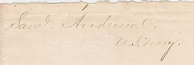 SAMUEL ANDERSON EARLY PENNSYLVANIA CONGRESS 1833 NAVY DOCTOR AUTOGRAPH SIGNATURE - K-townConsignments