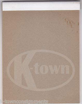 KLM ROYAL DUTCH AIRLINES CARACAS TO NY VINTAGE GRAPHIC ADVERTISING MENU NOTEPAD - K-townConsignments