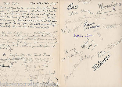 WATERTOWN HIGH SCHOOL NY THE OWL 1936 TRACK TEAM AUTOGRAPH PAGE BY ROLLIE IVERS - K-townConsignments