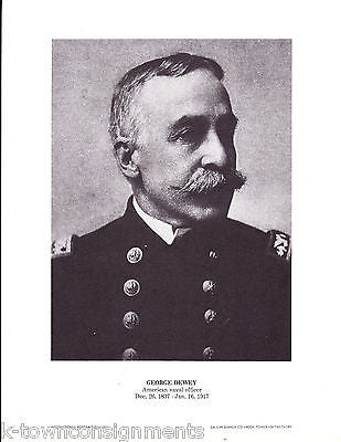 George Dewey American Naval Officer Vintage Portrait Gallery Poster Print - K-townConsignments
