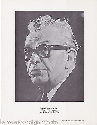 Everett Dirksen US Senator Illinois Vintage Portrait Gallery Poster Photo Print - K-townConsignments
