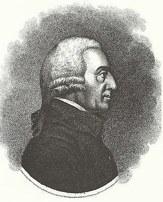 Adam Smith Scottish Economist Vintage Portrait Gallery Poster Print - K-townConsignments