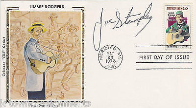 JOE STAMPLEY COUNTRY WESTERN MUSIC SINGER AUTOGRAPH SIGNED JIMMIE RODGERS COVER - K-townConsignments