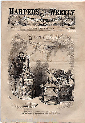 PRESIDENT GRANT FINANCE BILL VETO HISTORIC HARPER'S WEEKLY FULL NEWSPAPER 1874 - K-townConsignments
