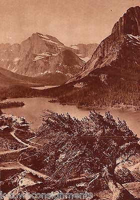 GLACIER NATIONAL PARK MONTANA LANDSCAPE ANTIQUE 1920s NEWS PHOTO POSTER PRINT - K-townConsignments