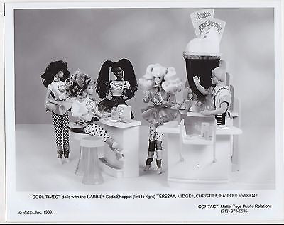 COOL TIMES SODA SHOPPE BARBIE MATTEL TOYS VINTAGE ADVERTISING PUBLICITY PHOTO - K-townConsignments