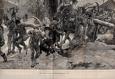 HARPER'S WEEKLY PRINCE NAPOLEON UNCLE SAM ENGRAVINGS ANTIQUE NEWSPAPER APR 1874 - K-townConsignments