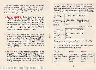 ELECTRICITY DO'S AND DONT'S VINTAGE GRAPHIC ADVERTISING BROCHURE - K-townConsignments