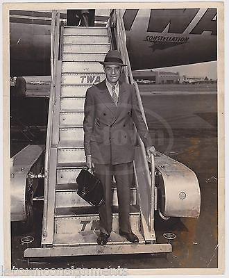 W. A. HARRIMAN TWA TRANSWORLD AIRLINES CONSTELLATION PLANE VINTAGE PRESS PHOTO - K-townConsignments