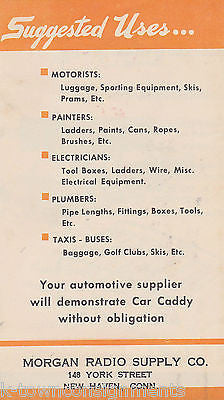 CAR CADDY ROOF PACK RIGHT ON TOP VINTAGE GRAPHIC SALES AD FLYER - K-townConsignments
