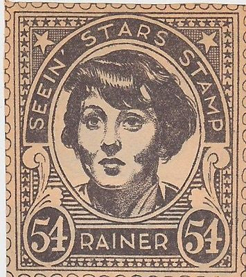 LOUISE RAINER MOVIE ACTRESS VINTAGE SEEIN STARS STAMP GRAPHIC PHOTO PROMO - K-townConsignments