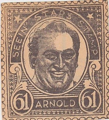EDWARD ARNOLD MOVIE ACTOR VINTAGE SEEIN STARS STAMP GRAPHIC PHOTO PROMO - K-townConsignments