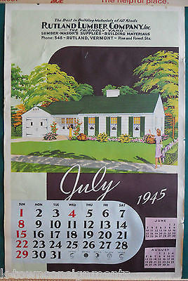 AMERICAN DREAM HOME VINTAGE 1940s REAL ESTATE GRAPHIC ART ADVERTISING POSTER - K-townConsignments