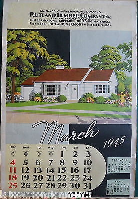 AMERICAN DREAM HOME REAL ESTATE VINTAGE 1940s GRAPHIC ART ADVERTISING POSTER - K-townConsignments