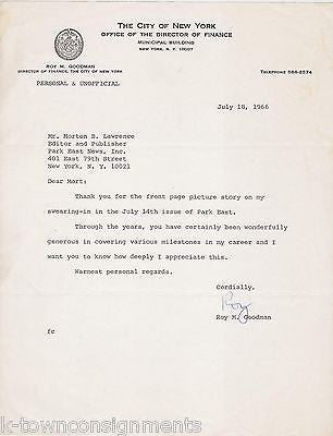 ROY GOOD MAN NEW YORK CITY EX-LAX COMPANY VINTAGE AUTOGRAPH SIGNED STATIONERY - K-townConsignments