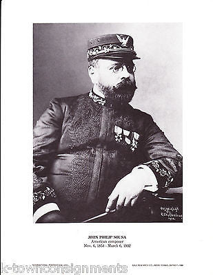 John Philip Sousa American Composer Vintage Portrait Gallery Poster Photo Print - K-townConsignments