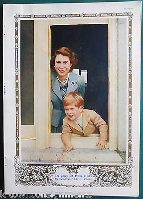 QUEEN ELIZABETH YOUNG PRICE CHARLES BRITISH ROYALTY VINTAGE PHOTO POSTER PRINT - K-townConsignments