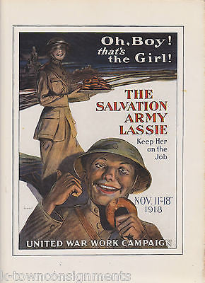SALVATION ARMY LASSIE WOMEN IN WAR VINTAGE WWI GRAPHIC ART POSTER PRINT - K-townConsignments