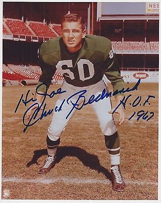 CHUCK BEDNARIK FRANK GIFFORD TACKLE NFL FOOTBALL PLAYER AUTOGRAPH SIGNED PHOTO - K-townConsignments