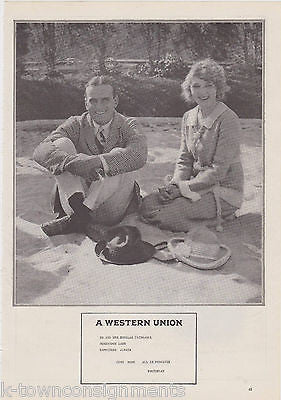 DOUGLAS FAIRBANKS & MARY PICKFORD EARLY MOVIE ACTORS VINTAGE 1920s PHOTO PRINT - K-townConsignments