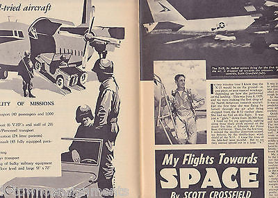 X-15 & REPUBLIC F-84 JET AIRPLANES FLYING REVIEW AVIATION MAGAZINE MAR 1960 - K-townConsignments