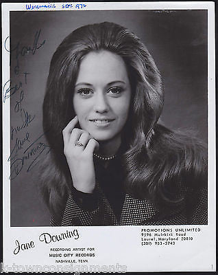 JANE DOWNING COUNTRY MUSIC SINGER AUTOGRAPH SIGNED MUSIC CITY PROMO PHOTO - K-townConsignments