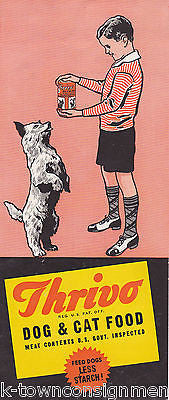 THRIVO VINTAGE PET FOOD GRAPHIC ADVERTISING LOT - K-townConsignments