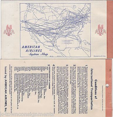 AMERICAN AIRLINES VINTAGE AVIATION ADVERTISING AIRPLANE TICKET BOOKS LOT 1 - K-townConsignments