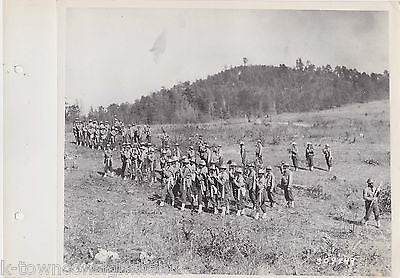 27th DIVISION FT McCLELLAN ADVANCING FORMATION VINTAGE WWII MILITARY FILE PHOTO - K-townConsignments