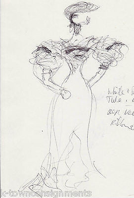 Hal George Arrt HAL GEORGE THEATRE COSTUME DESIGNER ORIGINAL WHITE TULLE & LACE DRESS ...