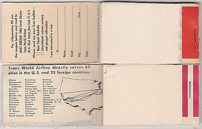TWA TRANS WORLD AIRLINES VINTAGE STEWARDESS GRAPHIC ADVERTISING TISSUE PACKS - K-townConsignments