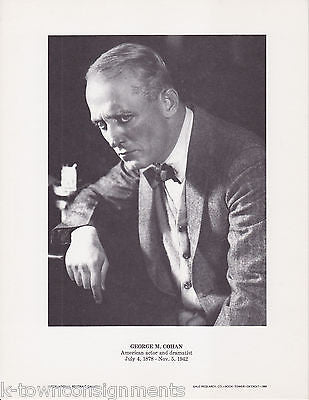 George M. Cohan Actor Dramatist Vintage Portrait Gallery Poster Photo Print - K-townConsignments