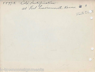 FORT LEAVENWORTH STONE BARRIER WALL KANSAS VINTAGE WWII MILITARY FILE PHOTO - K-townConsignments