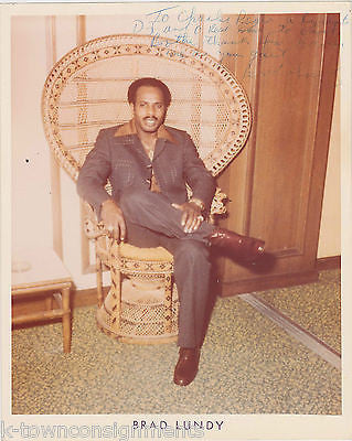 BRAD LUNDY R&B MUSIC SINGER VINTAGE AUTOGRAPH SIGNED STUDIO PROMO PHOTO - K-townConsignments