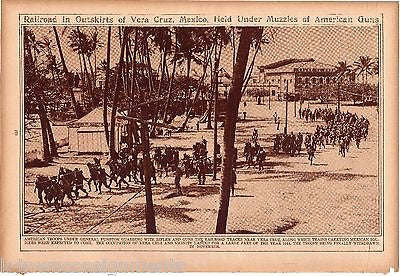 VERA CRUZ MEXICO AMERICAN OCCUPATION 1914 ANTIQUE 1920s NEWS PHOTO POSTER PRINT - K-townConsignments