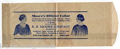 MOORE'S GRADUATION GOWN COLLAR VINTAGE CHICAGO UNIVERSITY GRAPHIC ADVERTISING - K-townConsignments