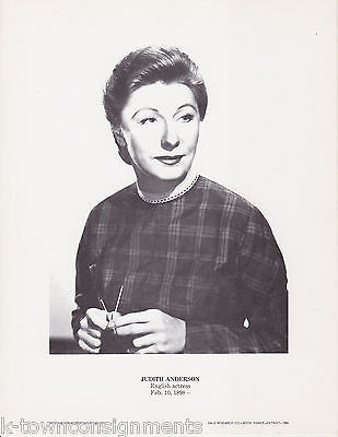 Judith Anderson English Actress Vintage Portrait Gallery Poster Photo Print - K-townConsignments