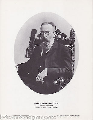 Nikolai Rimsky-Korsakov Composer Vintage Portrait Gallery Poster Photo Print - K-townConsignments