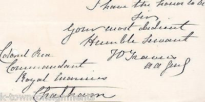 COLONEL REA BRITISH ROYAL MARINES ELECTION TO ADMIRALTY AUTOGRAPH SIGNED LETTER - K-townConsignments