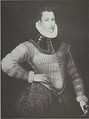 Sir Philip Sidney English Poet and Soldier Vintage Portrait Gallery Poster Print - K-townConsignments