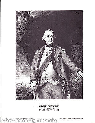 Charles Cornwallis British General Vintage Portrait Gallery Poster Print - K-townConsignments