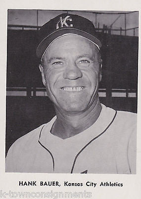 HANK BAUER KANSAS CITY ROYALS MLB BASEBALL VINTAGE 1960s PHOTO CARD PRINT - K-townConsignments