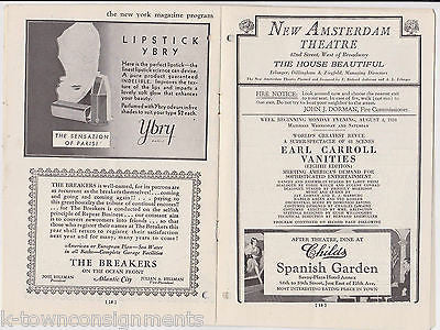 EARL CARROLL VANITIES JACK BENNY VINTAGE 1930s NEW AMSTERDAM THEATRE PLAYBILL - K-townConsignments